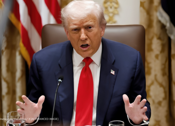 Donald Trump announces tariff policy results at White House press briefing