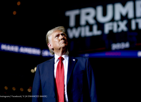 Donald Trump addresses reporters on gas prices and Iran war