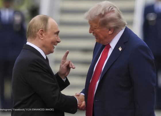 Vladimir Putin and Donald Trump together