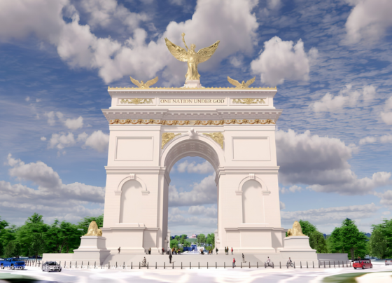 Donald Trump Washington Arch proposed location near Arlington Cemetery