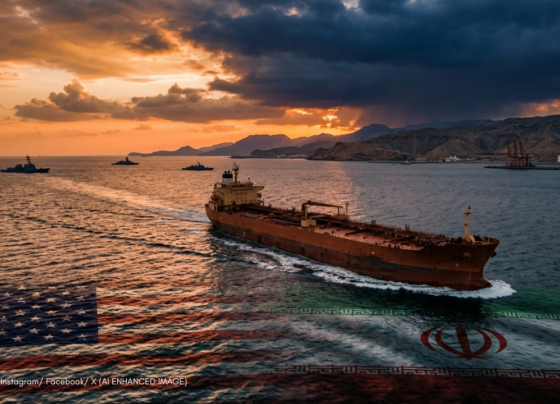 Strait of Hormuz satellite view during US Peace Plan negotiations